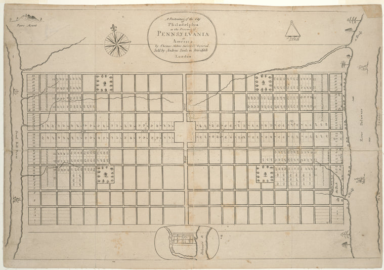 A portraiture of the city of Philadelphia in the province of Pennsylvania in America.