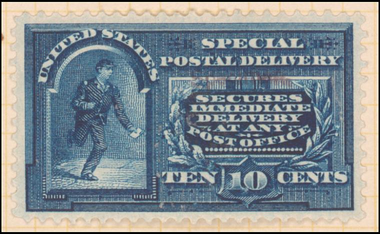 10c blue messenger running specimen single