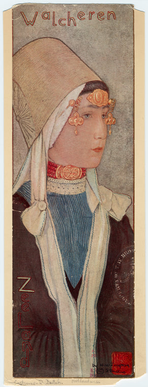 Dutch woman in hat and ornamental jewelry