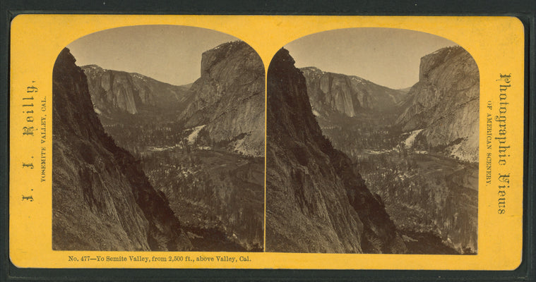 Yo Semite Valley, from 2,500 feet above Valley, Cal.