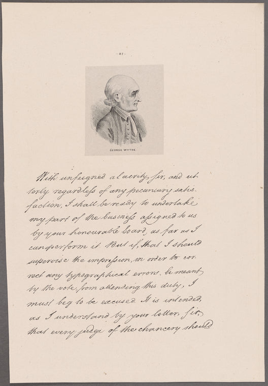 Wythe, George. Williamsburgh. To Gov. Harrison
