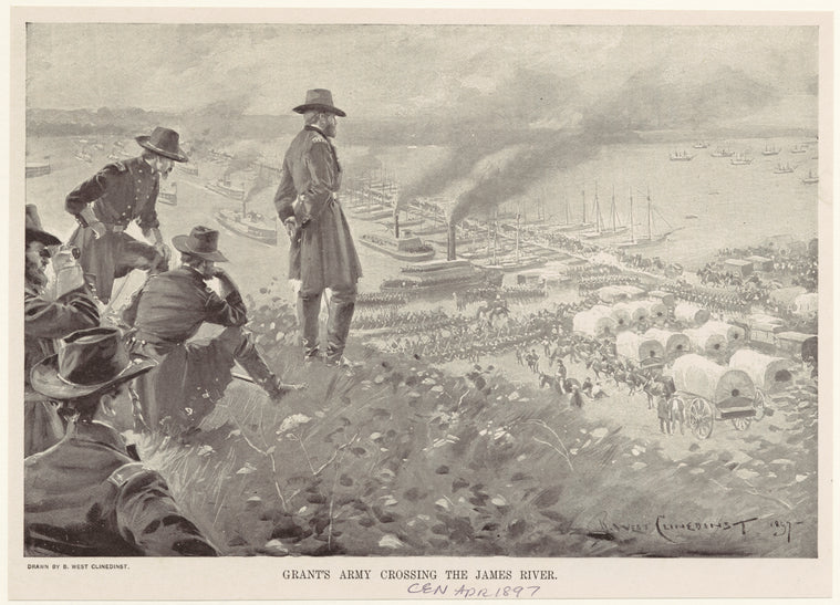 Grant's army crossing the James River