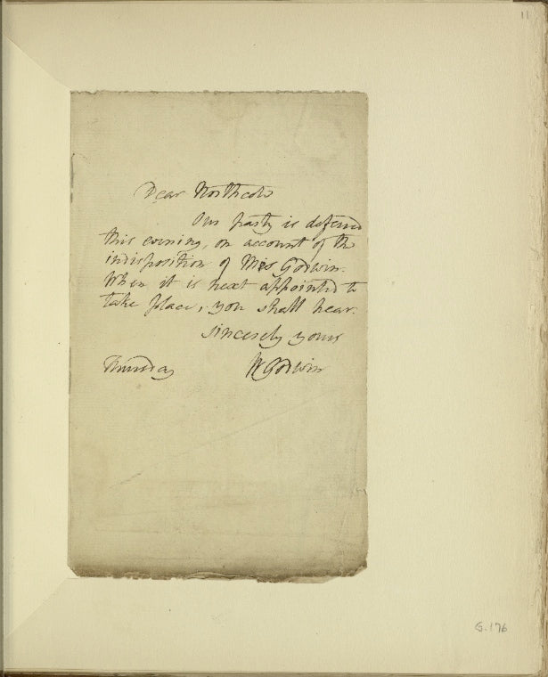 Autograph letter signed to James Northcote, 1804-?1807