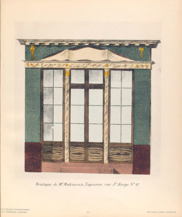 Boutique de Mr. Malézieux, Tapissier, rue St. Avoye, No. 17.