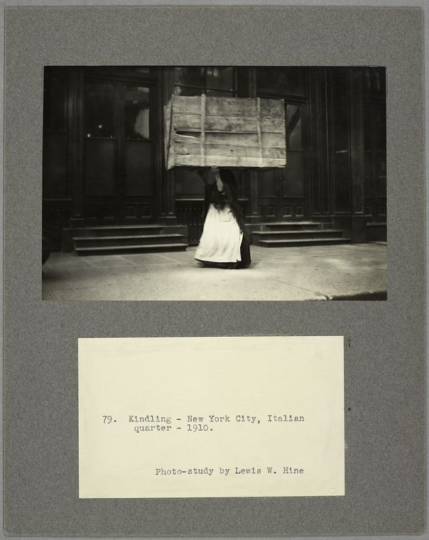 Kindling, New York City, Italian quarter, 1910