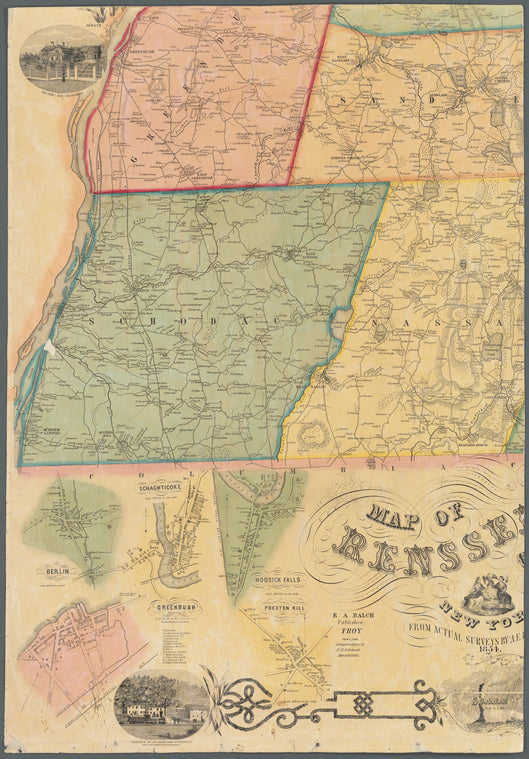 Map of Rensselaer County, New York: from actual surveys