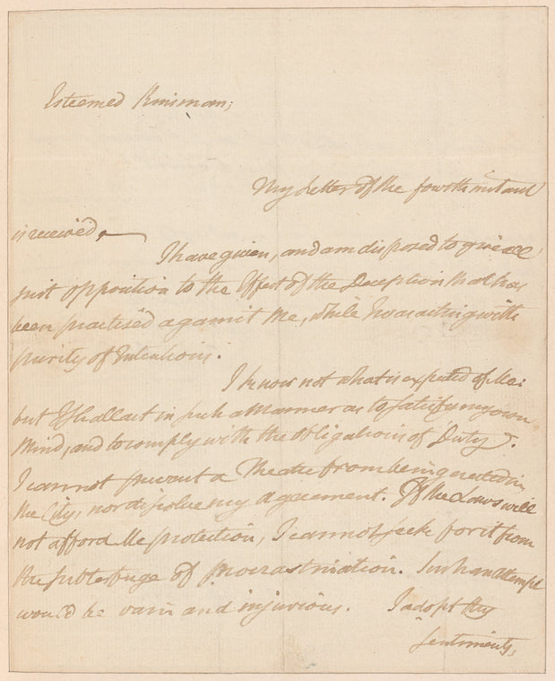 John Dickinson letter to James Pemberton