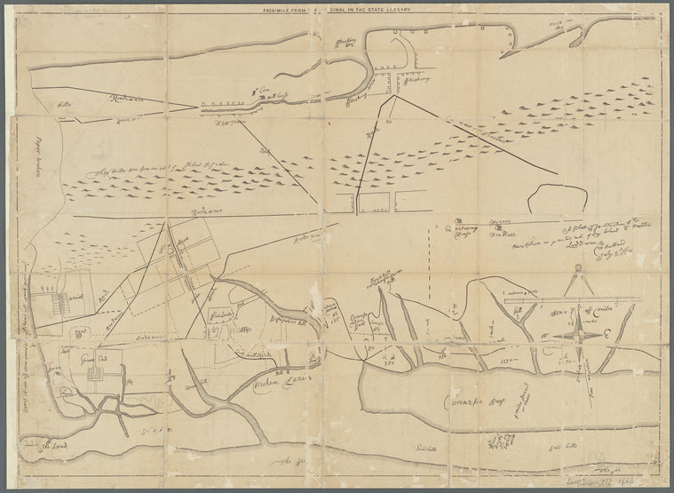 A plott of ye situations of the towns & places on ye wester end of Long Island to Hempstead