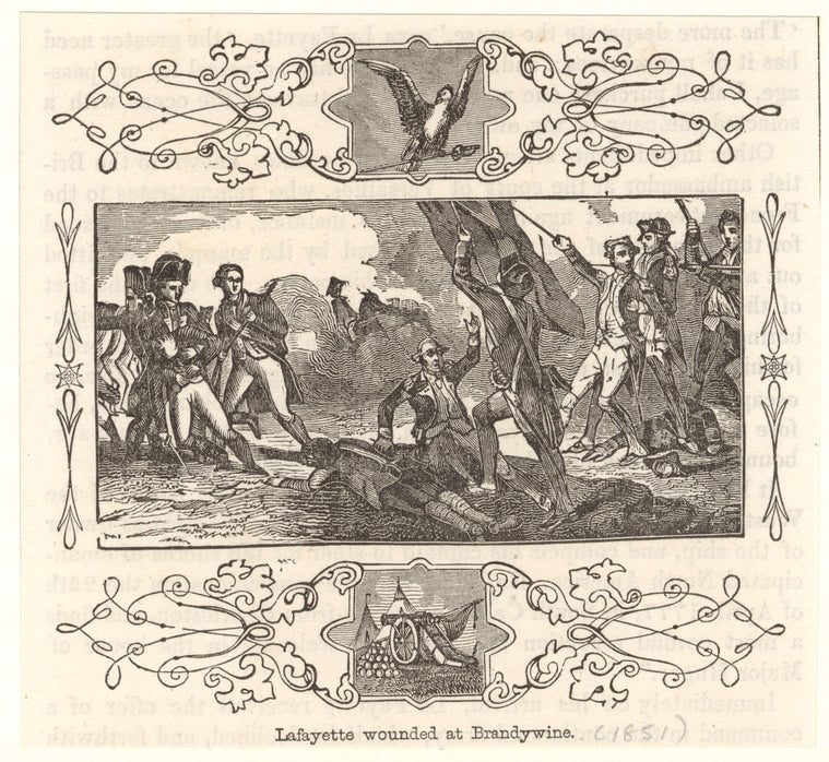 Lafayette wounded at Brandywine