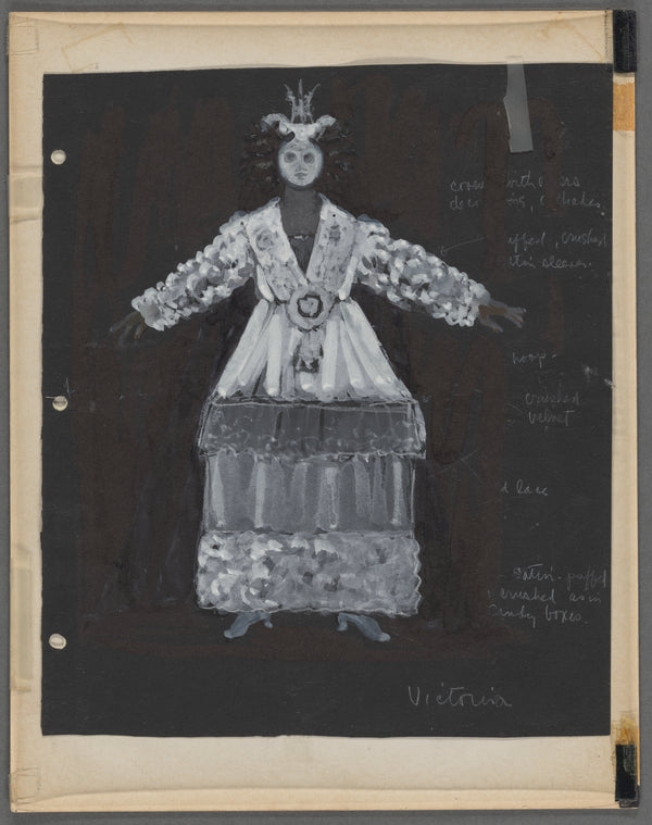 Funnyhouse of a Negro: Costume sketch for Victoria