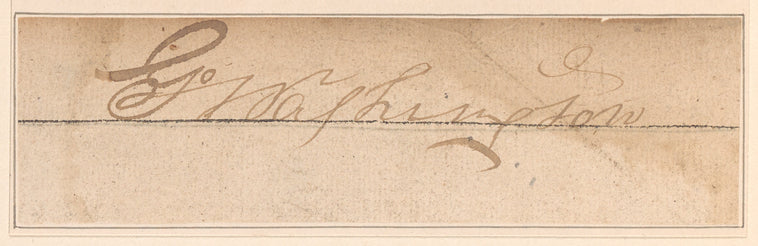 George Washington clipped autograph