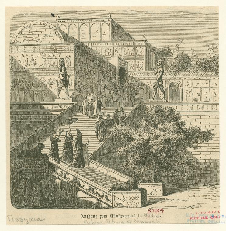 Aufgang zum Königspalast in Niniveh