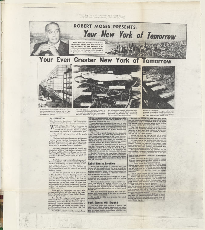 Robert Moses presents: Your New York of tomorrow