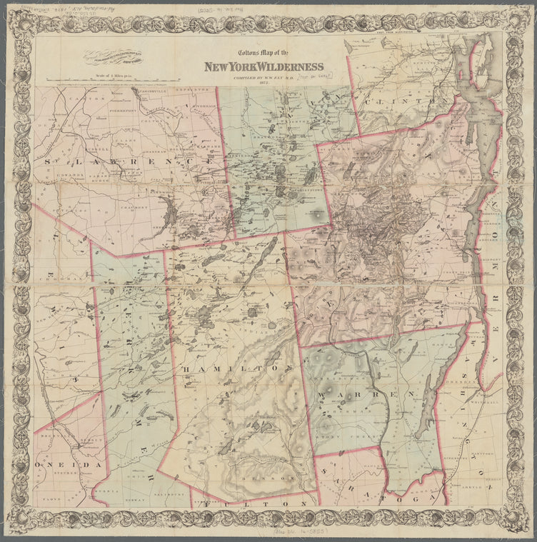 Colton's map of the New York wilderness