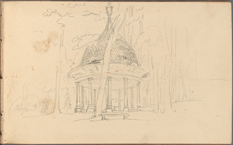 Sketchbook containing views recording a tour in Switzerland and France