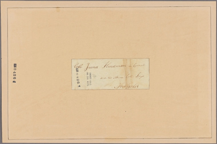 Letter to James Hindman, or in his absence Col. Loyd, Annapolis