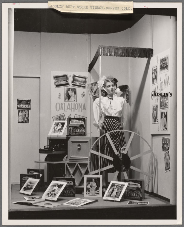 Joslin's Department Store (Denver, Colorado) window display featuring an Oklahoma! tie-in promotion