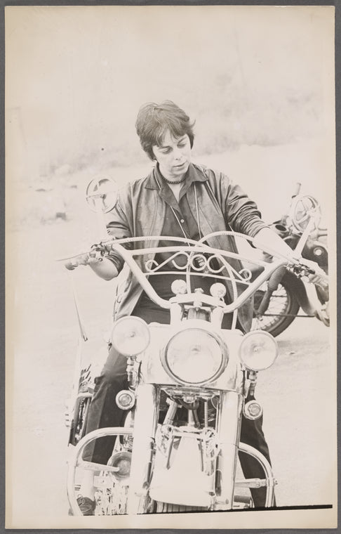 Woman on a motorcycle