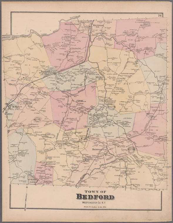 Plate 76: Town of Bedford, Westchester Co. N.Y.