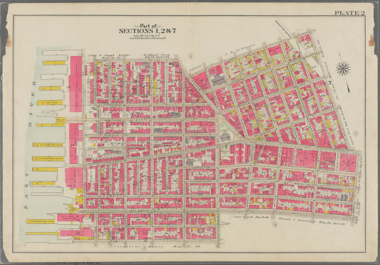 Bounded by Clark Street, Fulton Street, Tillary Street, Gold Street, Willoughby Street, Bond Street, Atlantic Avenue, Court Street, Amity Street, Columbia Street, Atlantic Avenue and (East River) Furman Avenue: Parts of Sections 1, 2, & 7