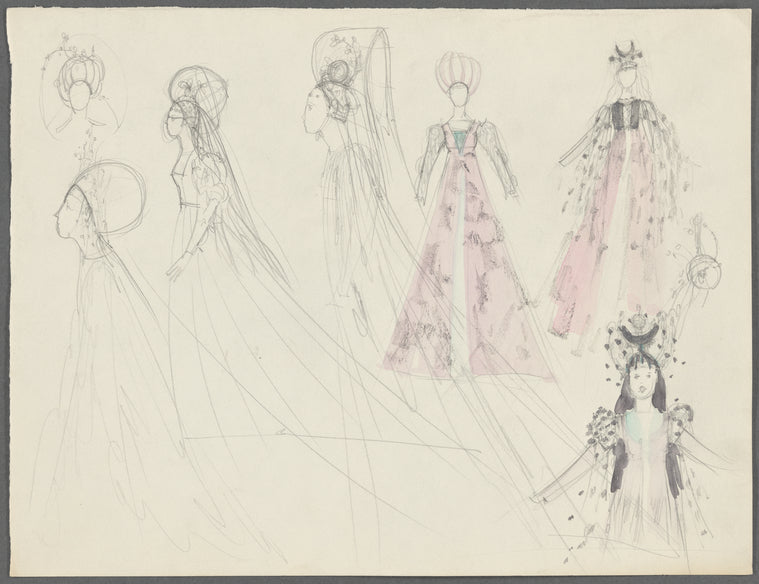 The Magic Flute: Untitled draft costume sketches