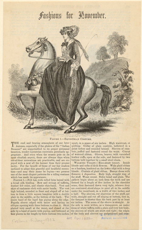 Fashion for November: Equestrian costume