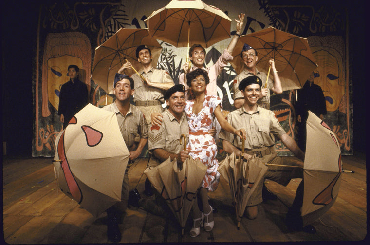 The cast in a scene from the Roundabout Theatre's production of the play "Privates On Parade." (New York)