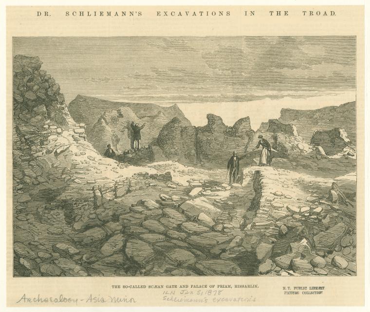 The so-called Scæan Gate and palace of Priam, Hissarlik