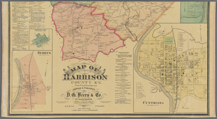 Map of Harrison County, Ky. : from new & actual surveys