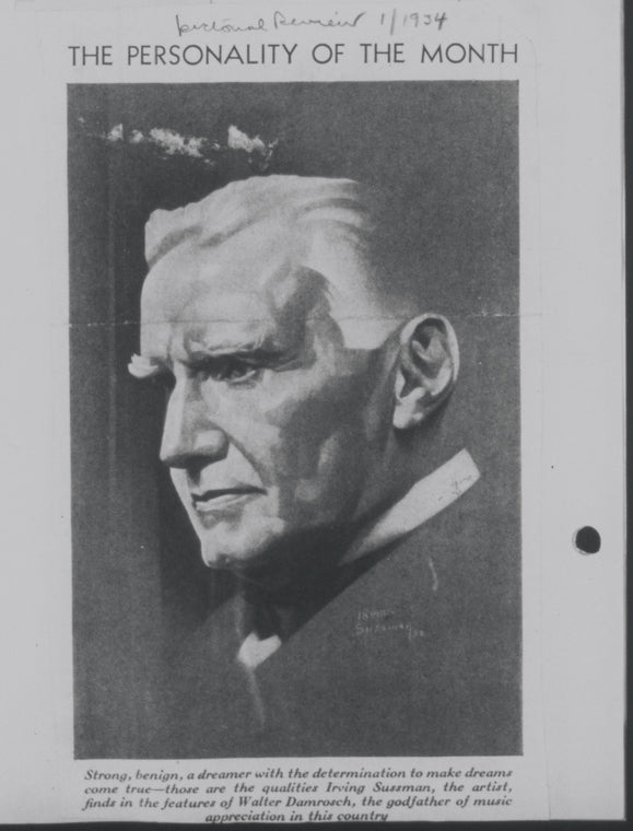 The personality of the month: Walter Damrosch