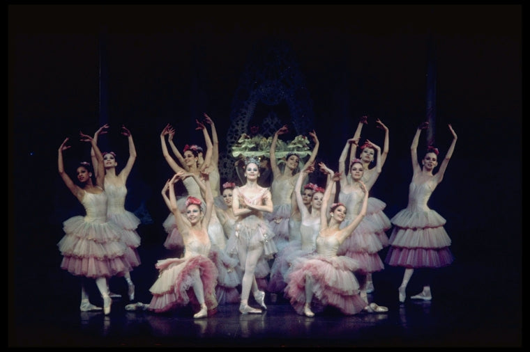 Sara Leland in the Waltz of the Flowers, in a New York City Ballet production of "The Nutcracker." (New York)