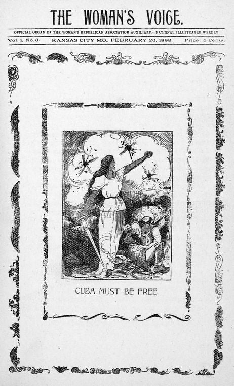 The Woman's Voice; [Cover page of national illustrated weekly]; Kansas City, Mo.; February 26, 1898.