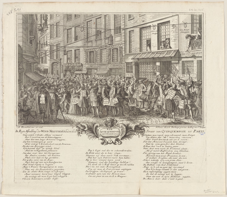 Rue Quinquempoix en l'année 1720