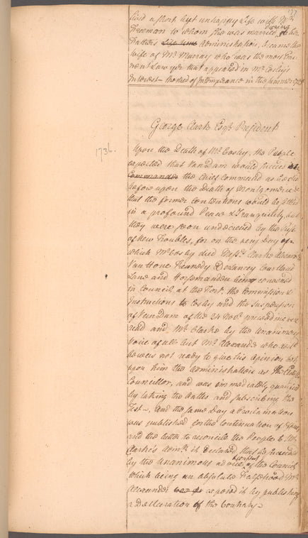 Notes relating to George Clarke's and Governor Clinton's administrations