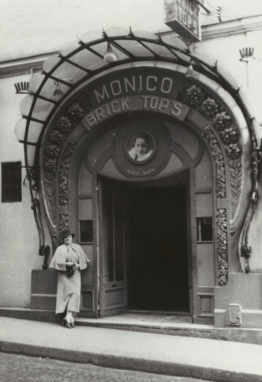 Ada "Bricktop" Smith outside Brick Top's, in the old Monico nightclub, in Paris