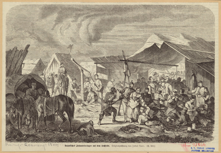 Bayerisches Infanterie = Lager auf dem Lechfelde