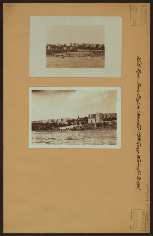 North (Hudson) River - shore and skyline - George Washington Bridge.