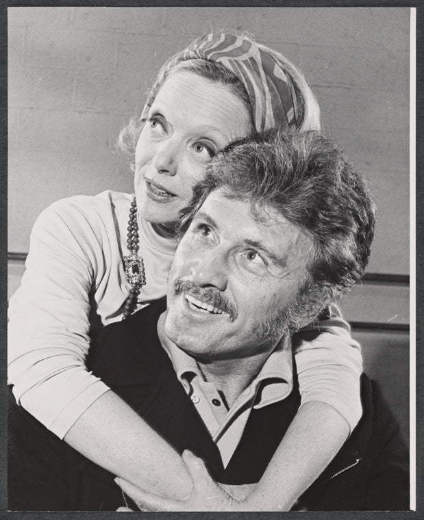 Barbara Baxley and John Raitt in rehearsal for the 1968 tour of the stage production Zorba