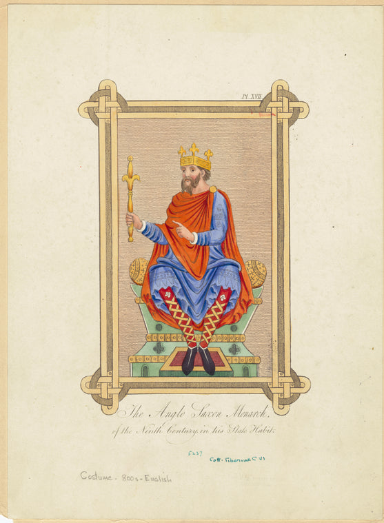 The Anglo-Saxon monarch of the ninth century in his state habit