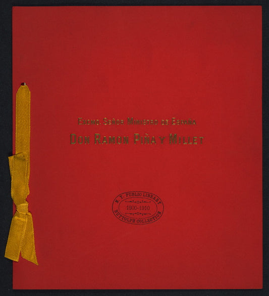 DINNER IN HONOR OF DON RAMON PINA Y MILLET [held by] CLUB IBERO-AMERICAINO DE NUEVA YORK [at] HOTEL MARIE ANTOINETTE (NEW YORK?) (HOTEL;)