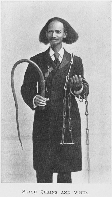 Slave chains and whip.