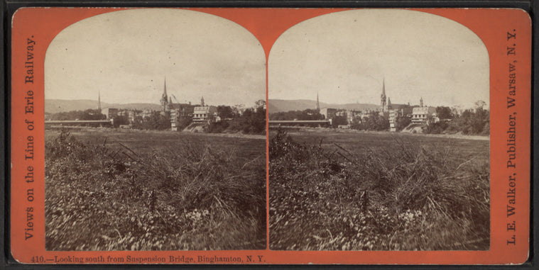 Looking south from suspension bridge, Binghamton, N.Y.