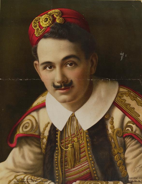 Portrait of Donald Brian in costume in The Merry Widow