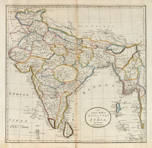 An accurate map of Hindostan or India, from the best authorities