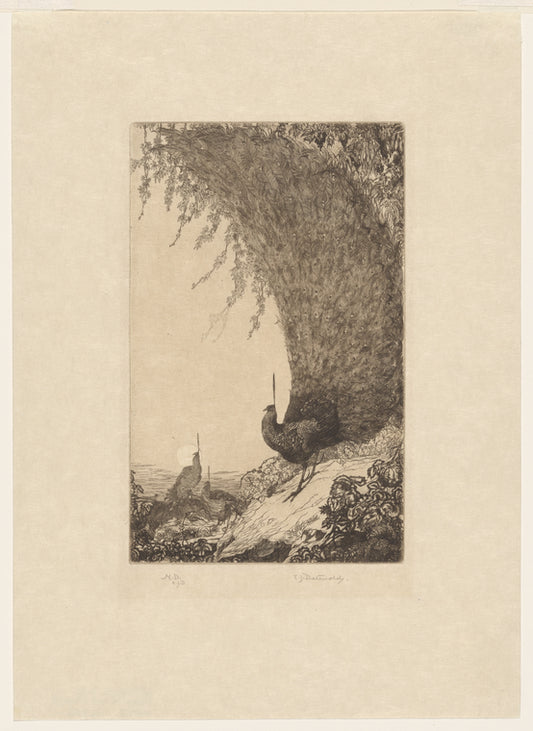 Peacocks (upright plate)