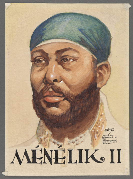 Portrait of Menelik II, Emperor of Ethiopia