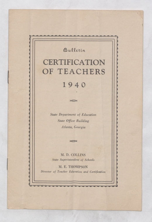 Certification of Teachers