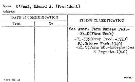 O'Neal, Edward A. (President)