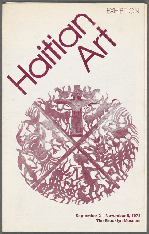Leaflet announcing "Haitian Art" exhibition at The Brooklyn Museum