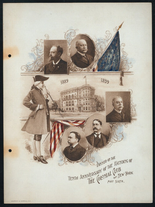 10NTH ANNIVERSARY DINNER [held by] THE COLONIAL CLUB [at] "NEW YORK, NY" (?)